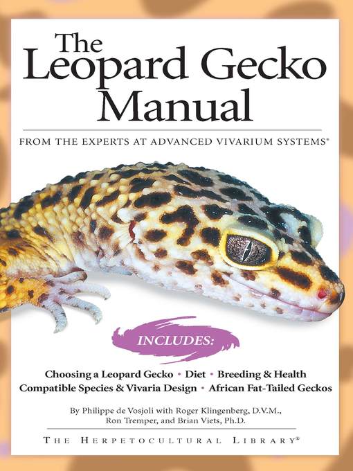 Title details for The Leopard Gecko Manual by Philippe De Vosjoli - Available